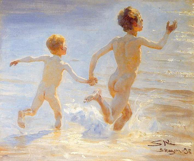 Beach of Skagen, 1892 - Peder Severin Kroyer Painting On Canvas